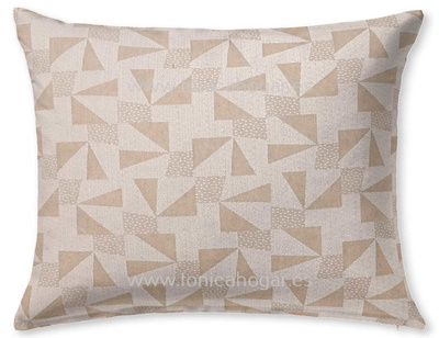 Cojin Abstract Beige De Tejidos Jvr Tonica Hogar