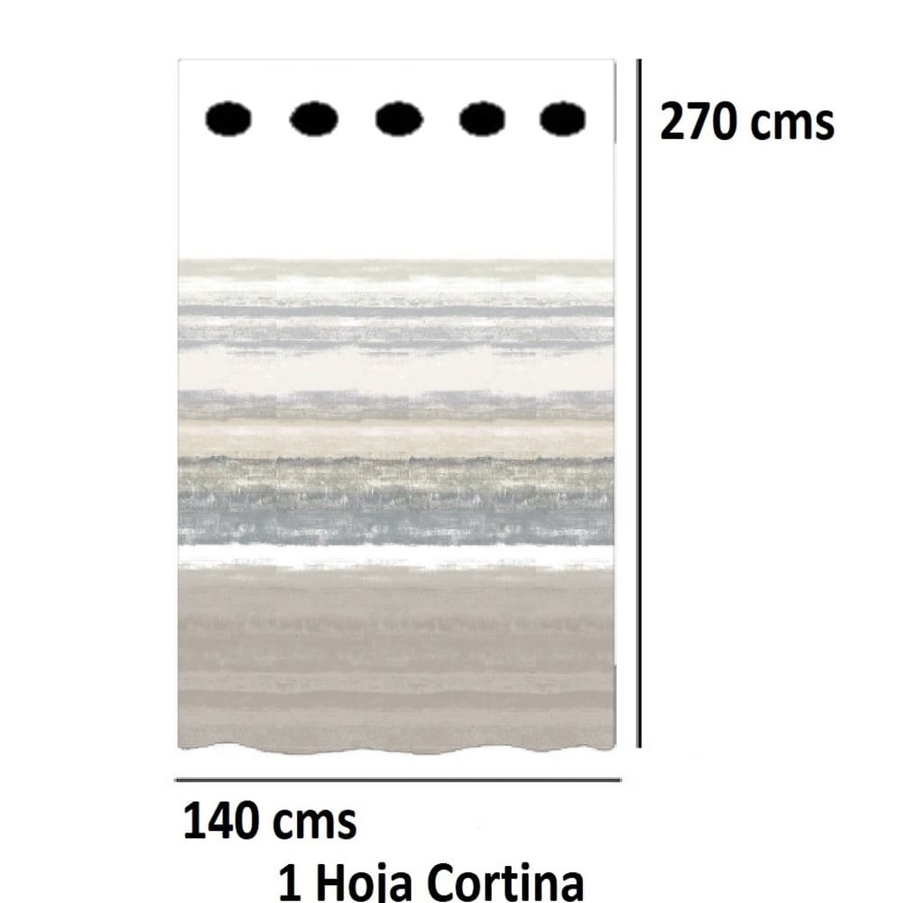 Cortina Confeccionada Bourne de Reig Marti Beig Cortina 140x270 Ollaos 