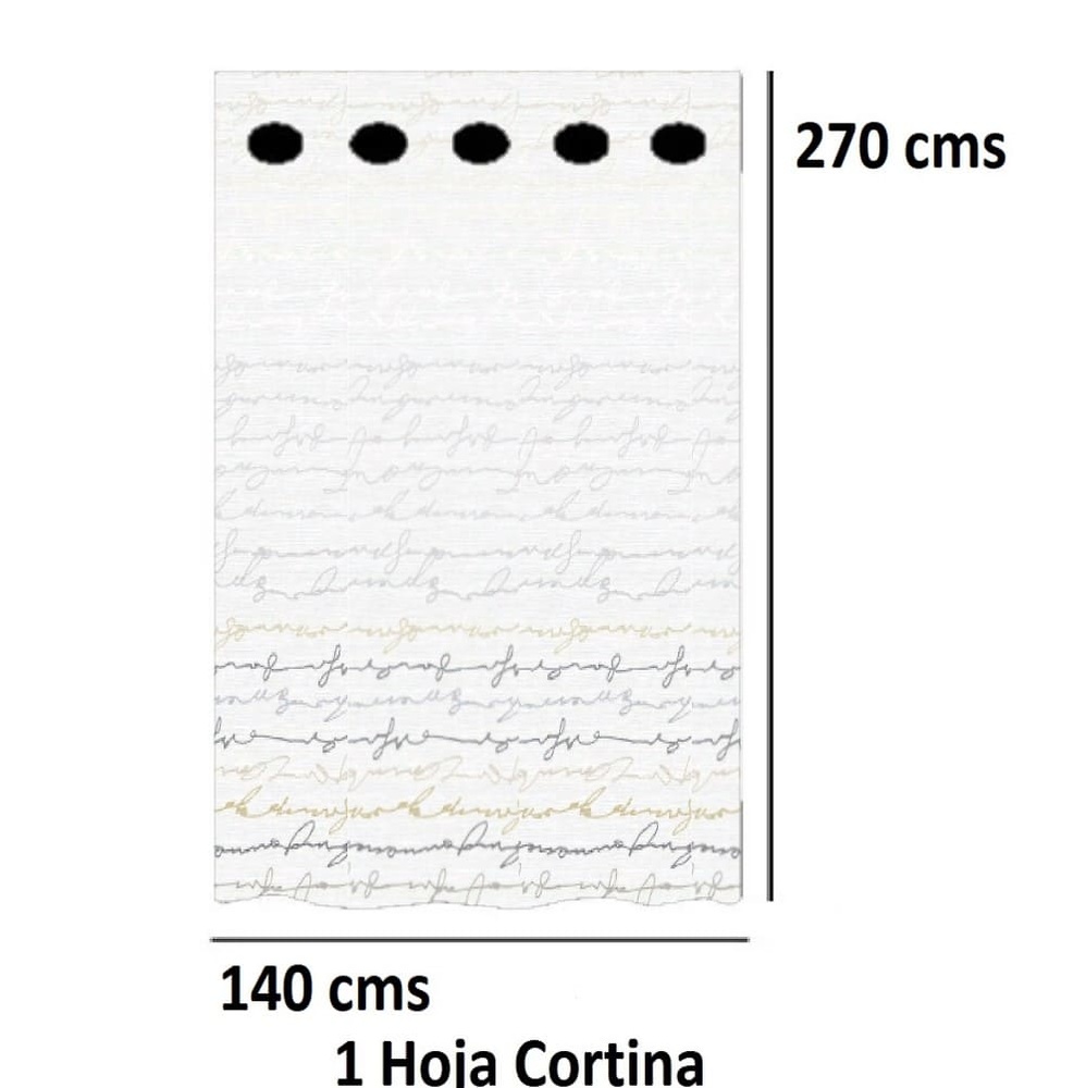 Cortina Confeccionada Song de Reig Marti Gris Cortina 140x270 Ollaos 