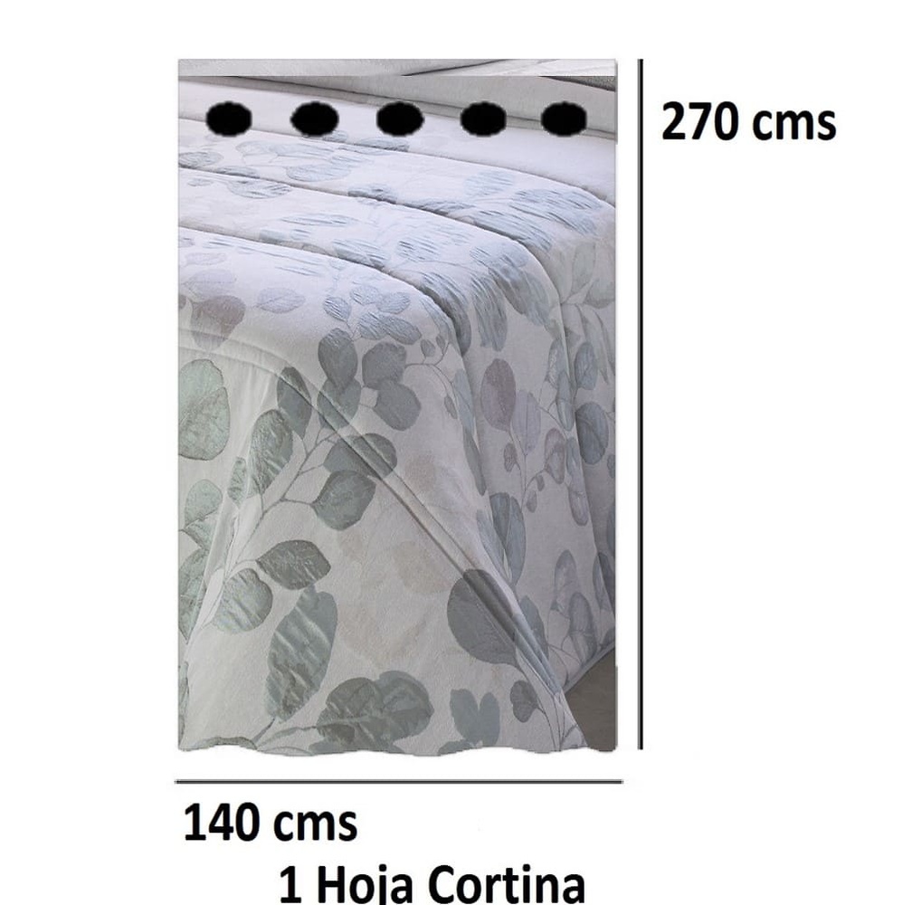 Cortina Confeccionada Viscri Verde de Reig Marti Verde Cortina 140x270 Ollaos 