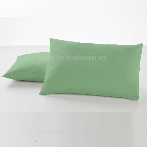 Fundas Almohadas Y Cojines Combi 50-50 de Es-Telia. 359 Verde Albahaca 2 Fundas Almohadas 075-080 (2 de 50x80) 