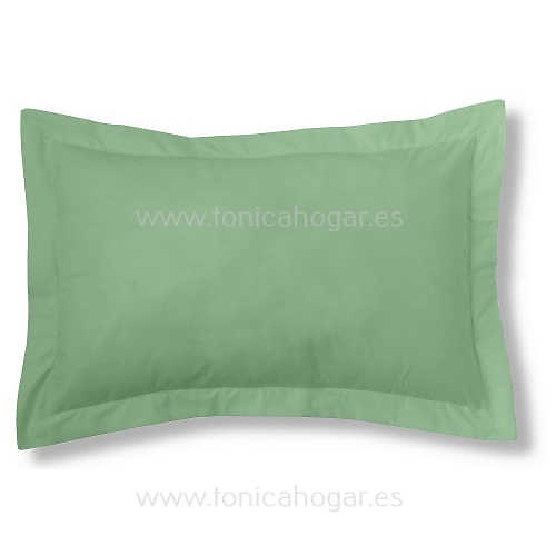 Fundas Almohadas Y Cojines Combi 50-50 de Es-Telia. 359 Verde Albahaca Funda Cojín Pestaña 50x75+5 