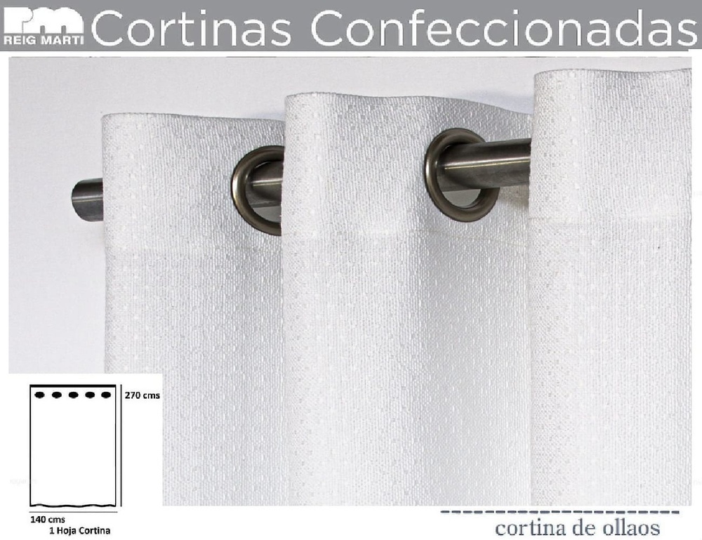 Cortina Confeccionada Kassari Blanco de Reig Marti 