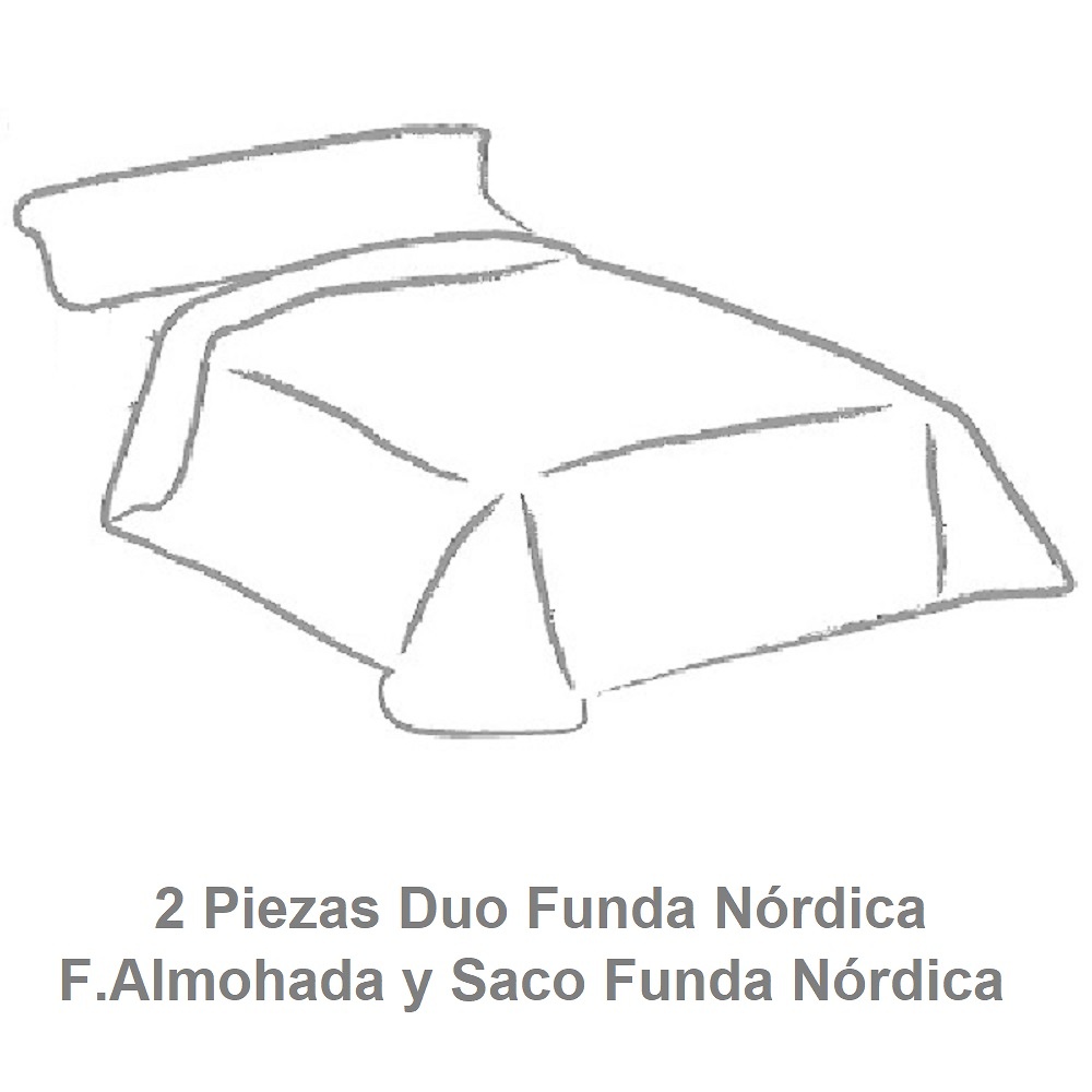 Medidas disponibles Dúo Funda Nórdica Alba Gris de Estela 090, 105, 135/140, 150, 150 (2 alm), 180, 200 