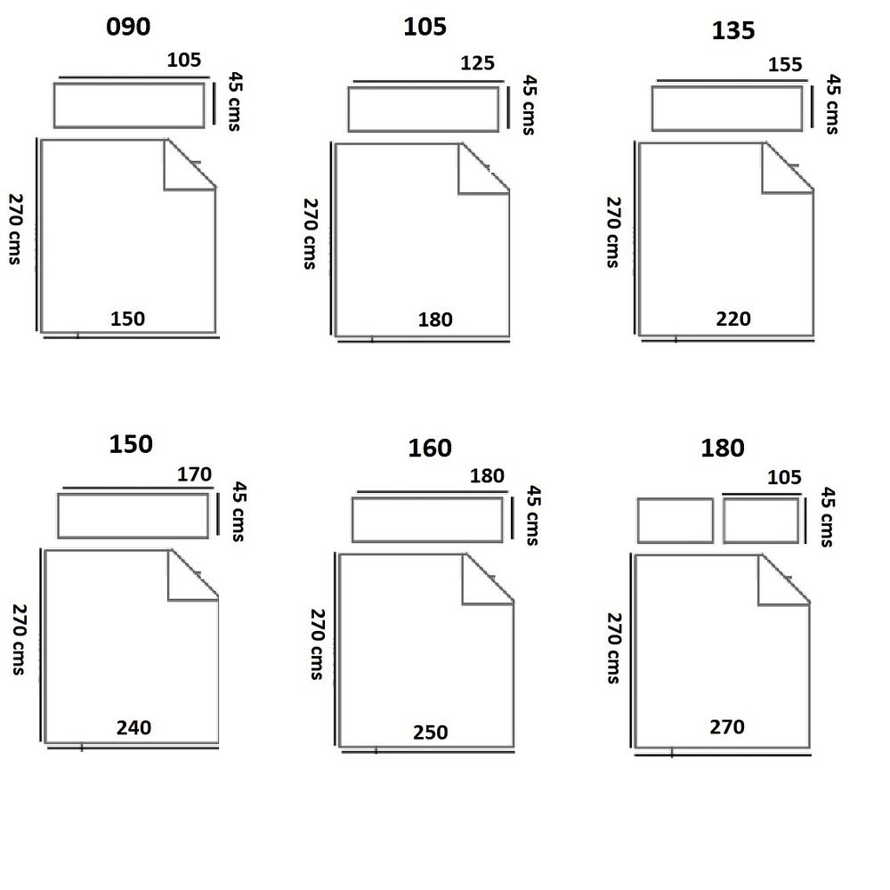 Medidas disponibles Dúo Funda Nórdica Bio Beige de Tejidos JVR 090, 105, 135, 150, 160, 180 