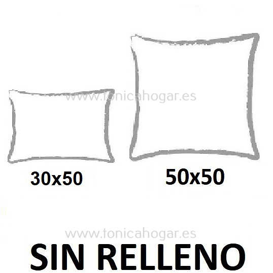 Medidas disponibles Funda Cojin Xalo de Confecciones Paula 30x50, 50x50 