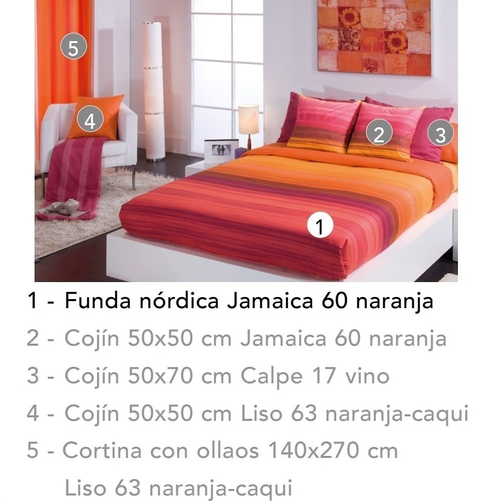 JUEGO DE FUNDA NÓRDICA ESTAMBUL, Color Naranja, Medida Cama 135: .es:  Hogar