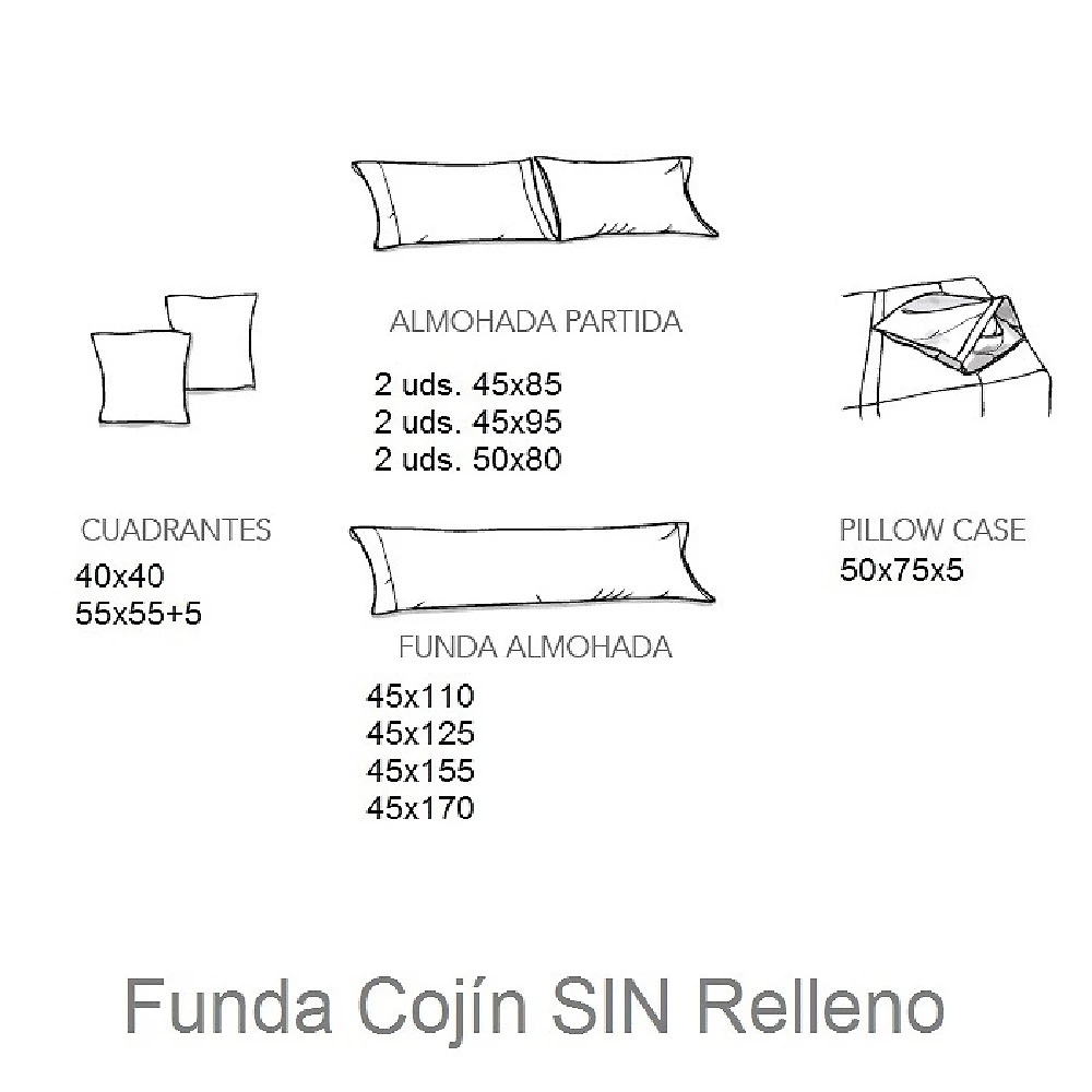 Fundas Almohadas Y Cojines 200 Hilos 100 Algodon De Es Telia. Tonica Hogar