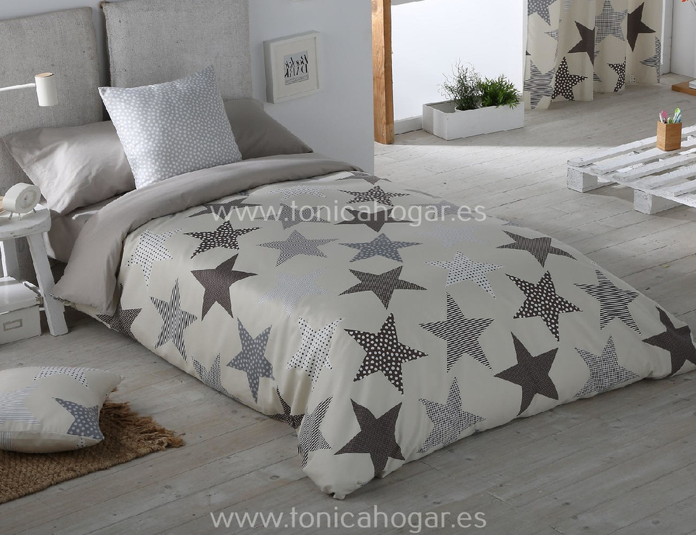 Juego Funda N rdica Estrellas Beige De Sansa Tonica Hogar