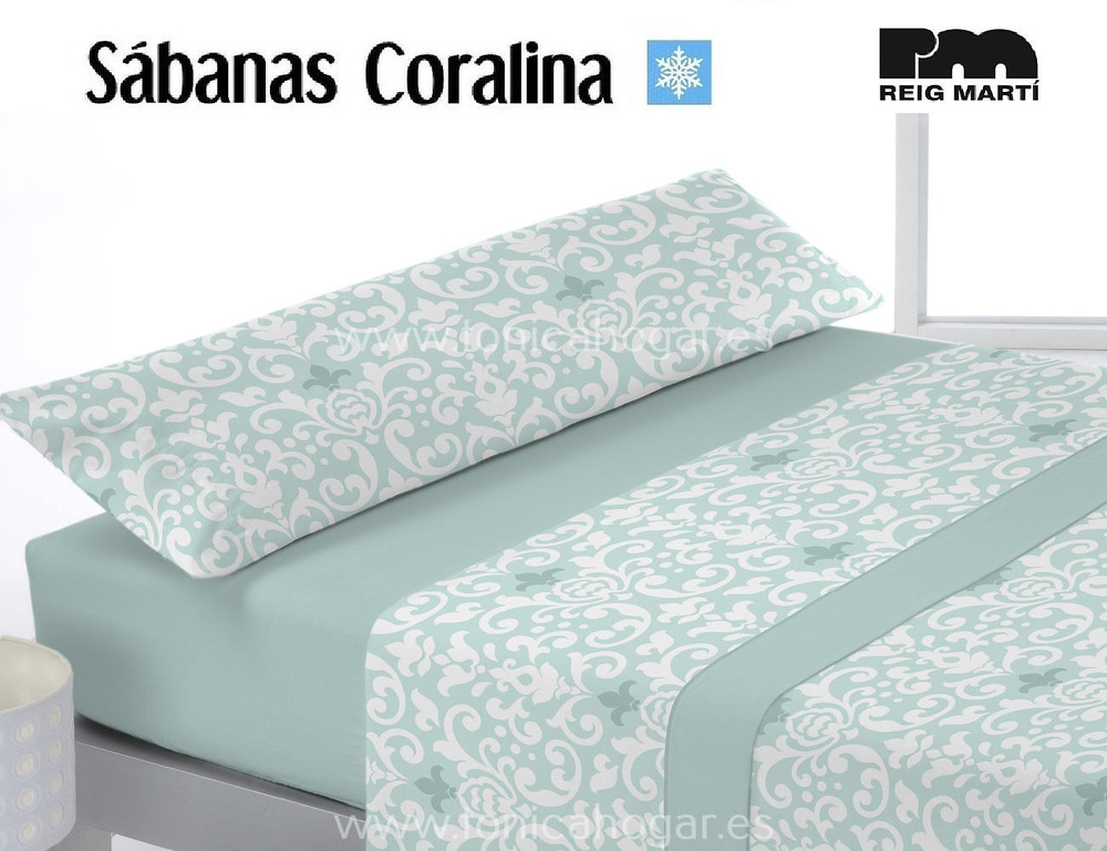 Juego sábanas coralina para la cama del hogar modelo JARTUM
