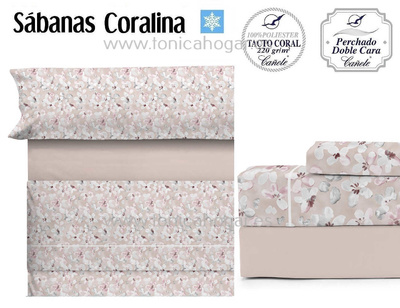 Juego Sábanas Coralina 240G Fine Maquillaje